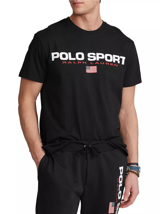 Polo Sports Logo Tee - Black