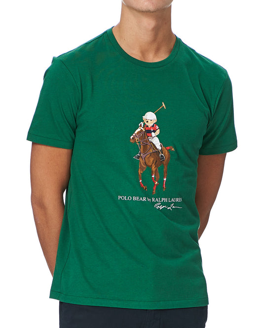 Polo Pony Bear Logo Tee - Forest Green