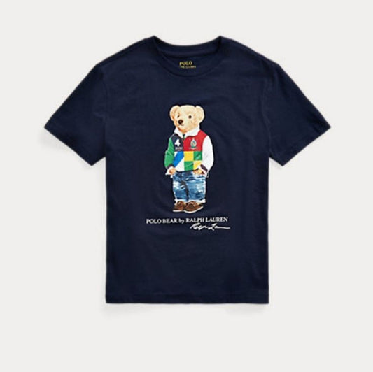 Boys Polo Bear 4 Shirt - Navy