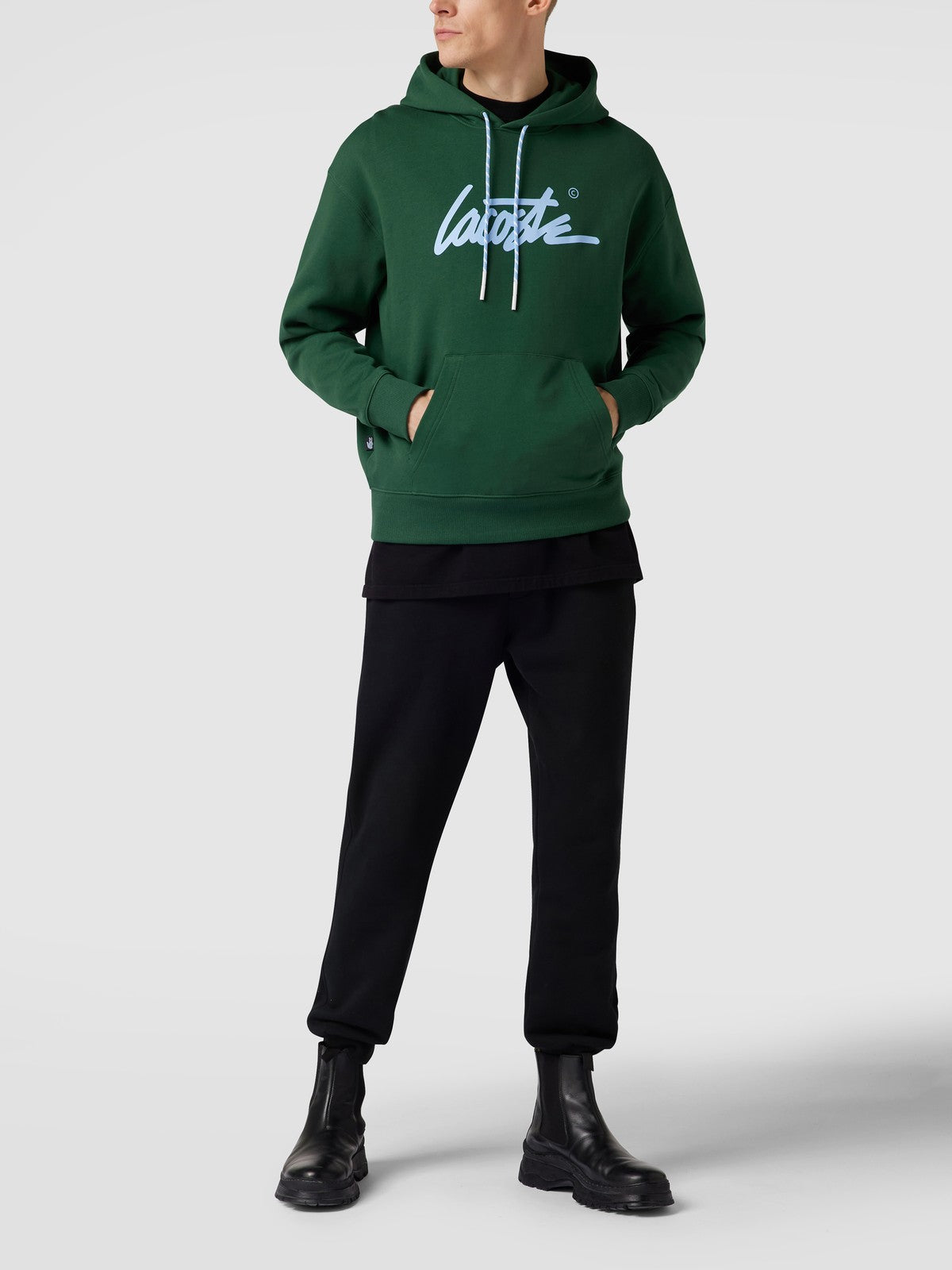 Lacoste Signature Pullover Hoodie - Green