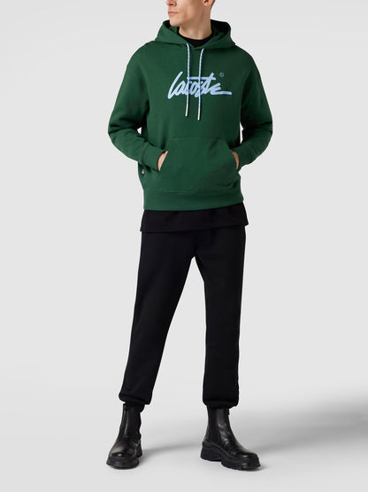 Lacoste Signature Pullover Hoodie - Green