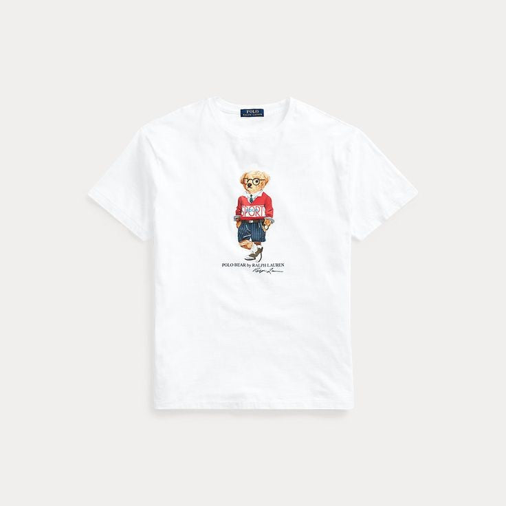 Boys Polo Bear Sport Shirt - White