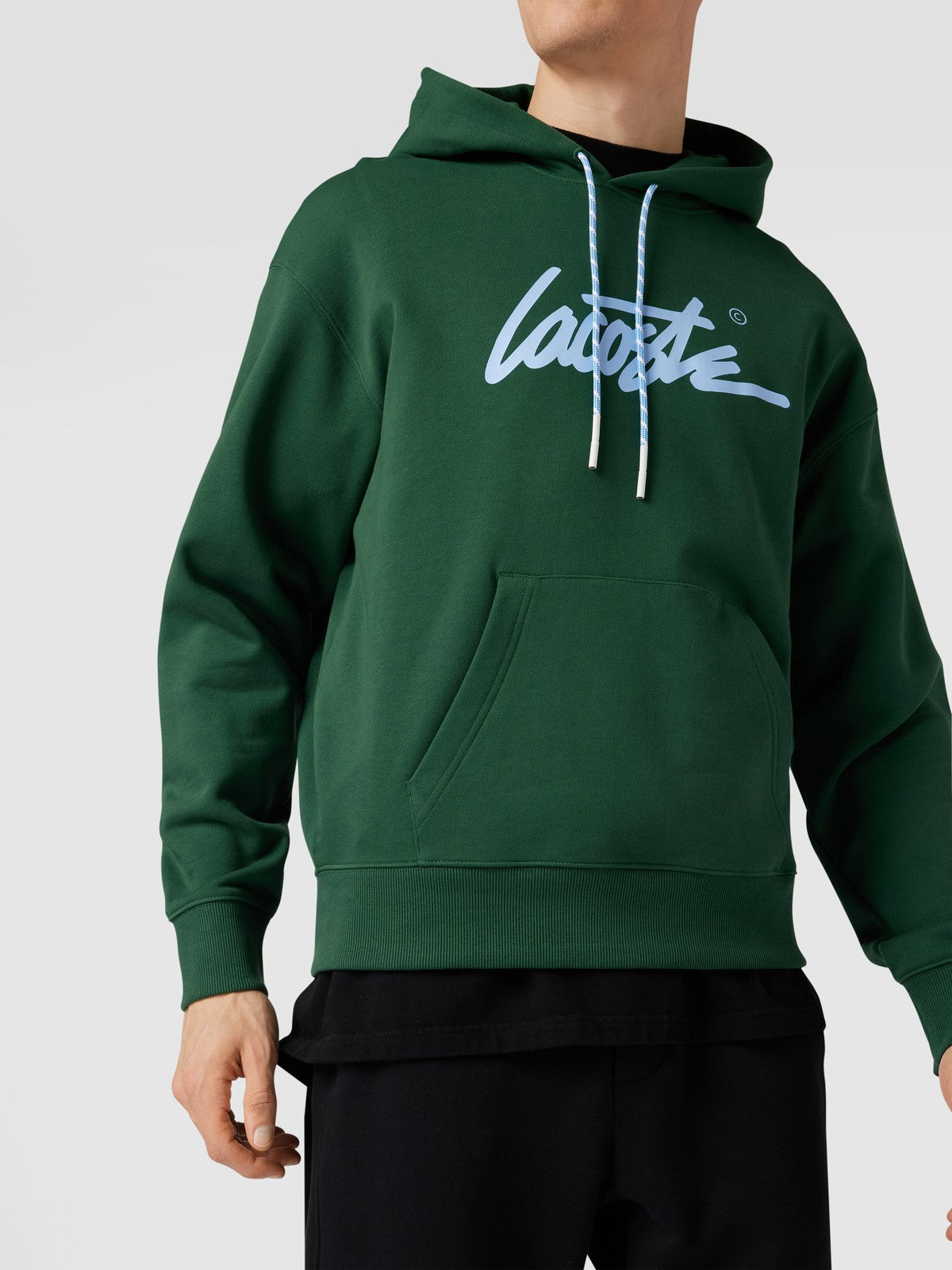 Lacoste Signature Pullover Hoodie - Green