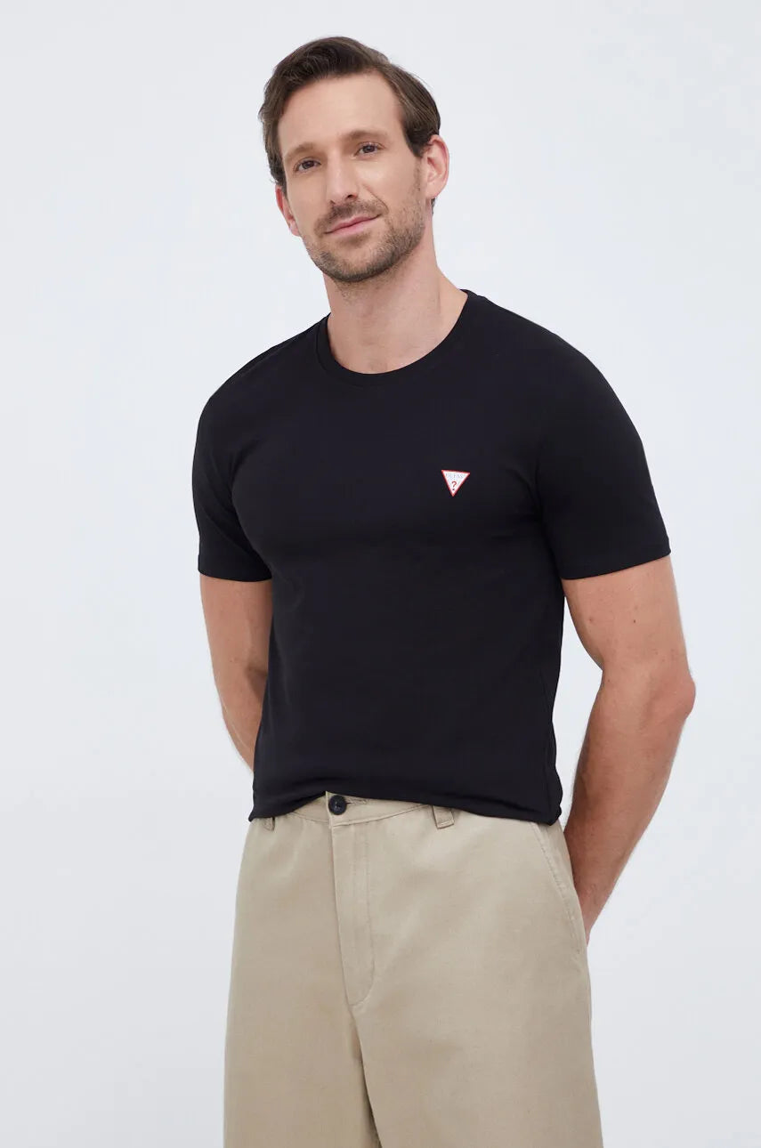 Guess Chest Logo Tee - Black