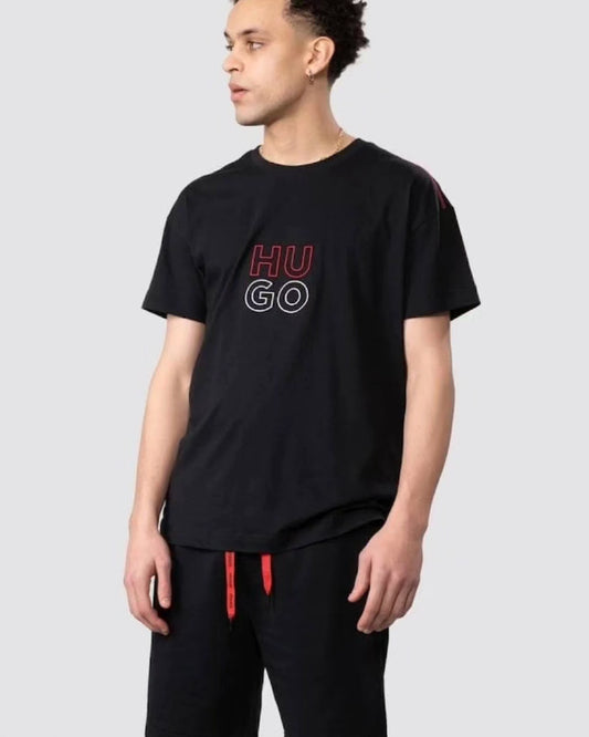 Hugo Center Logo Tee - Black