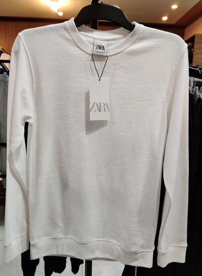Zara Knitted Sweatshirt - White