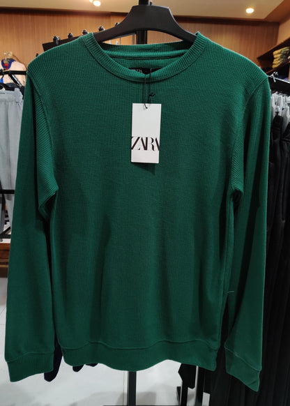 Zara Knitted Sweatshirt - Green