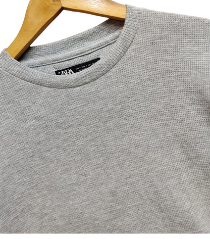 Zara Knitted Sweatshirt - Gray