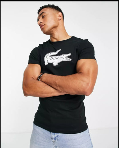 Lacoste Crocodile Logo Tee - Black