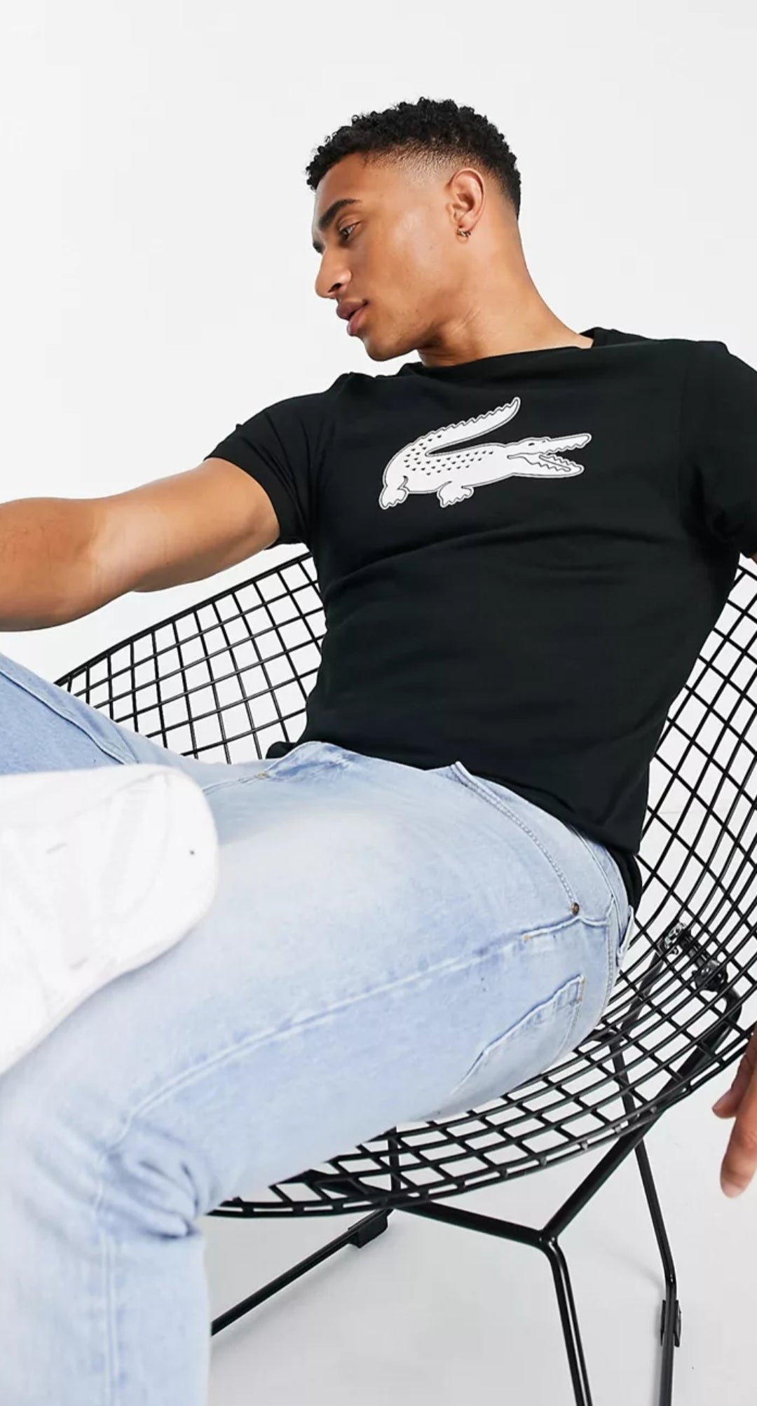 Lacoste Crocodile Logo Tee - Black