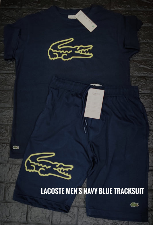 Lacoste Neon Logo Short Set - Navy