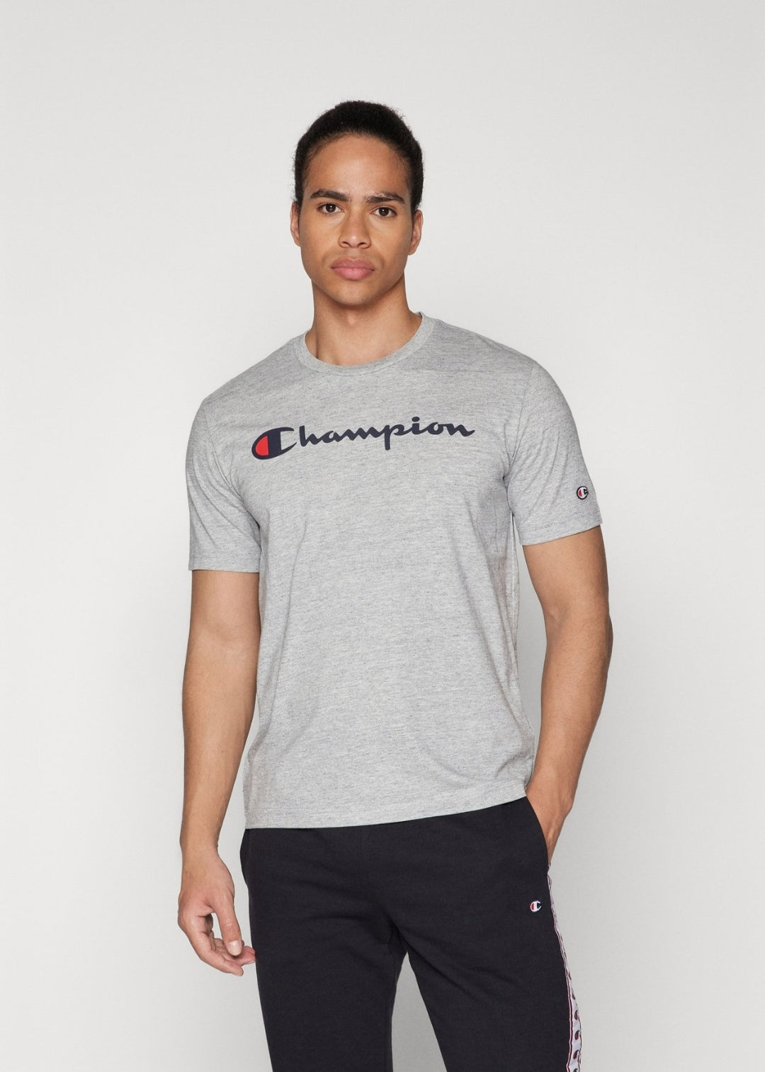 Champion Classic Logo Tee - Hether Gray