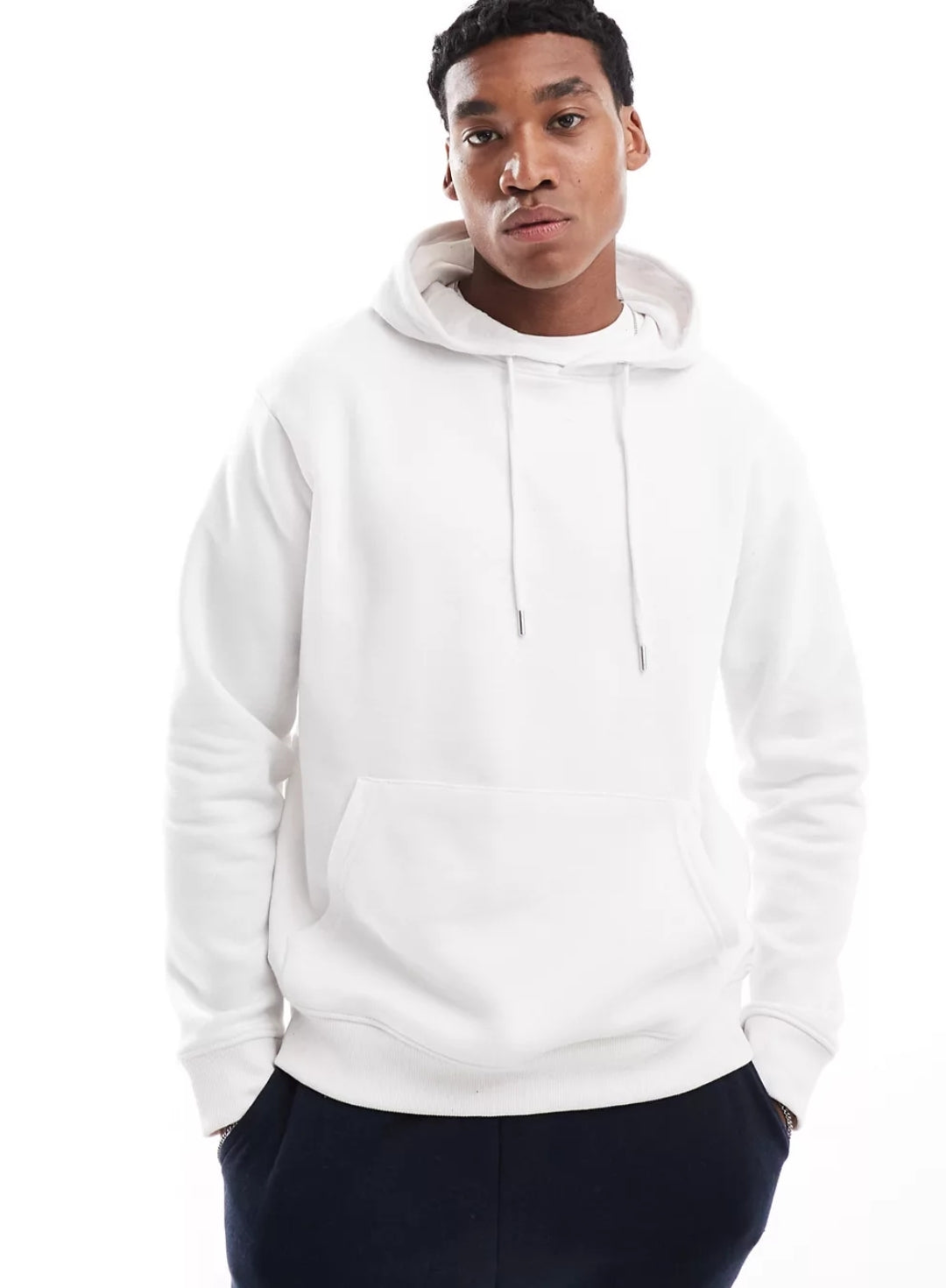 J&J Solid Fleece Hoodies - White