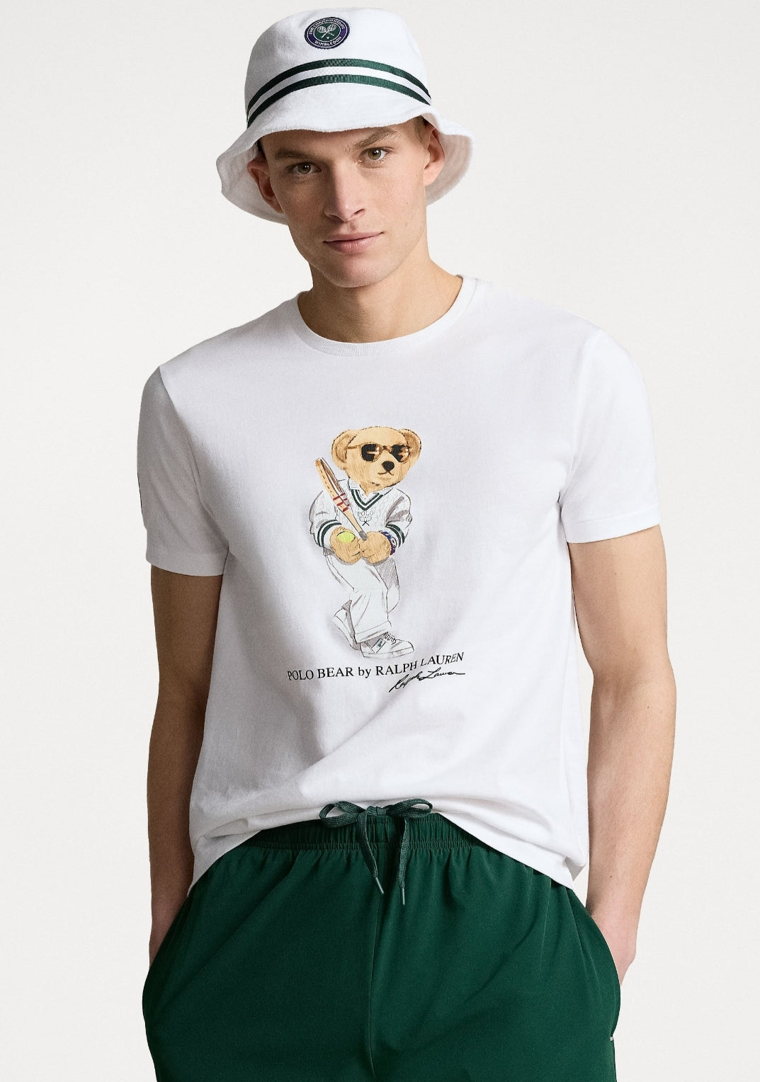 Polo Bear Tennis Player Tee - White