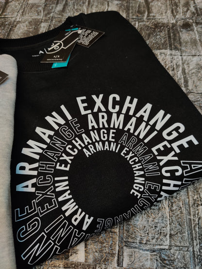 Armani Exchange Swirl Logo Sweatshirt - Heather Gray