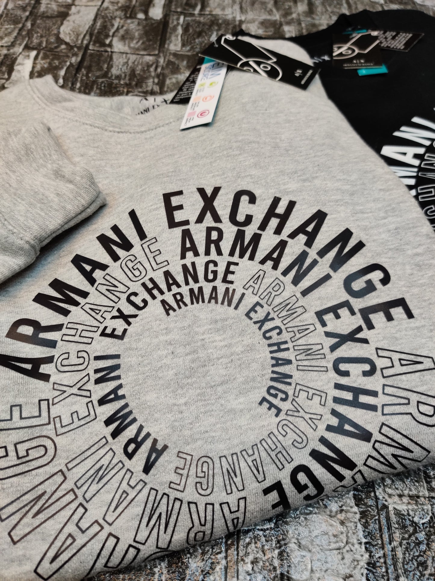 Armani Exchange Swirl Logo Sweatshirt - Heather Gray