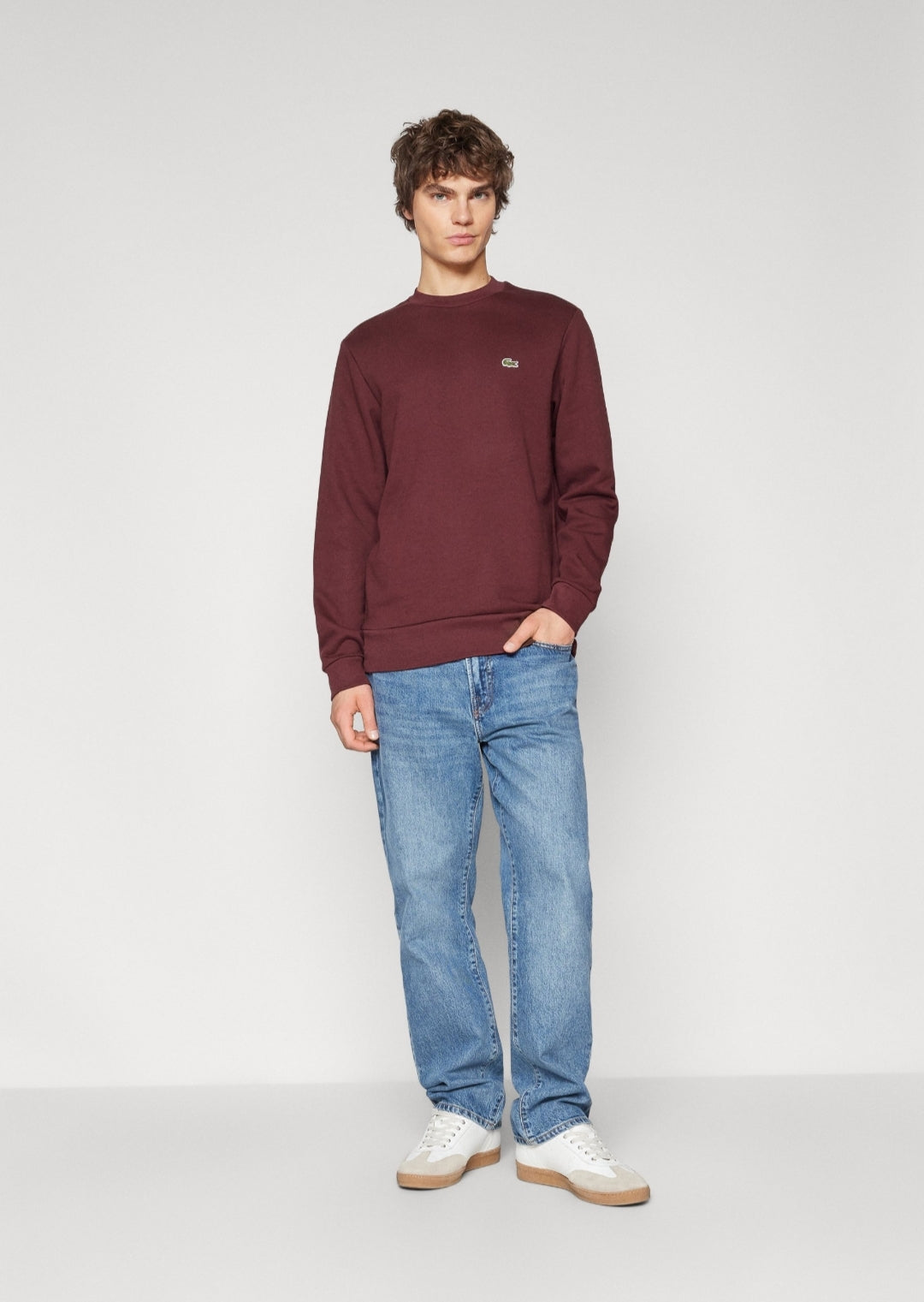 Lacoste Solid Sweatshirt - Burgendy