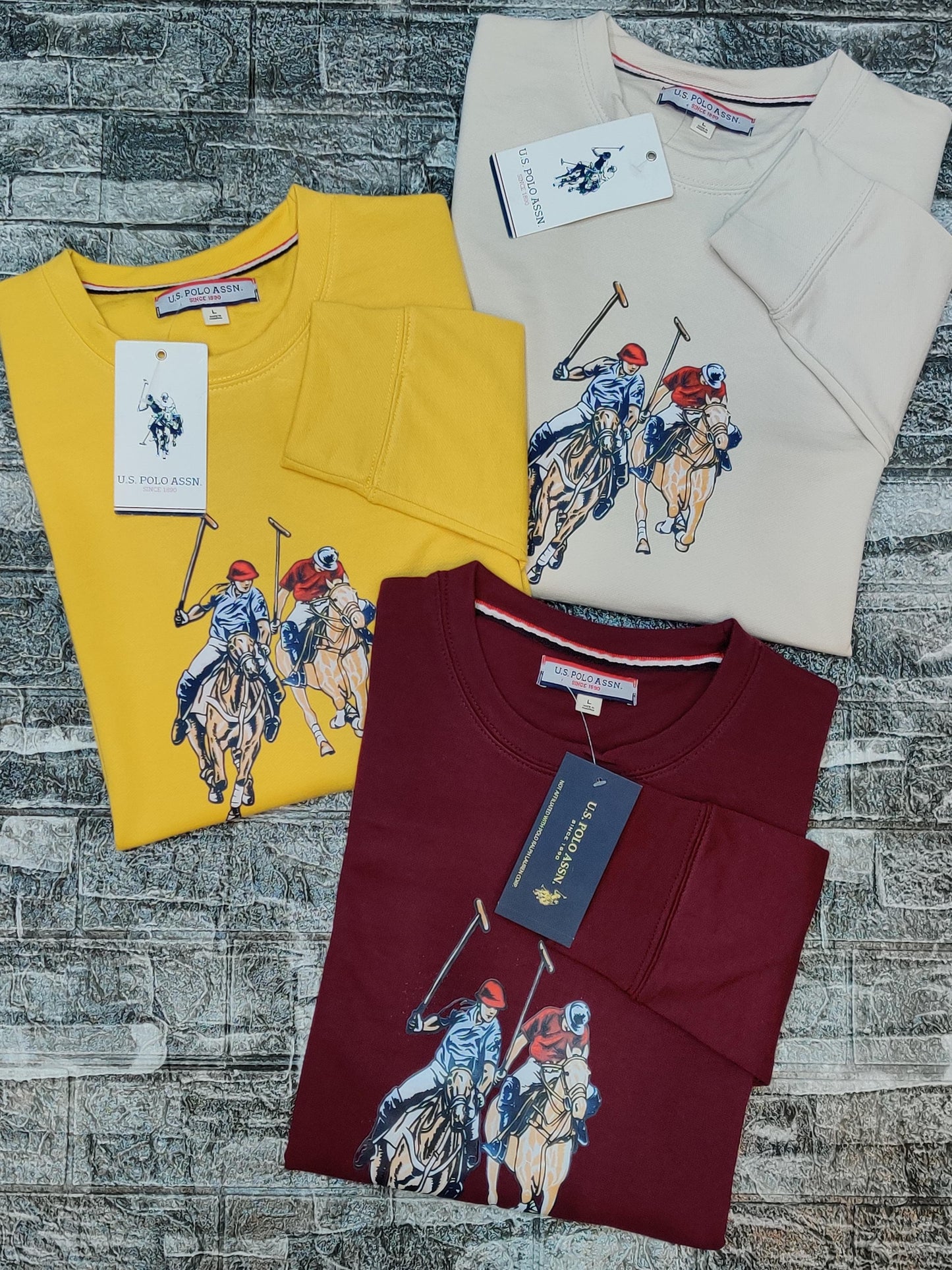 USPA Dual Pony Sweatshirt - Burgendy