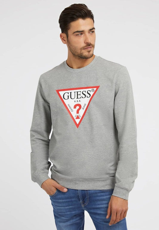 Guess Tri Logo Sweatshirt - Gray