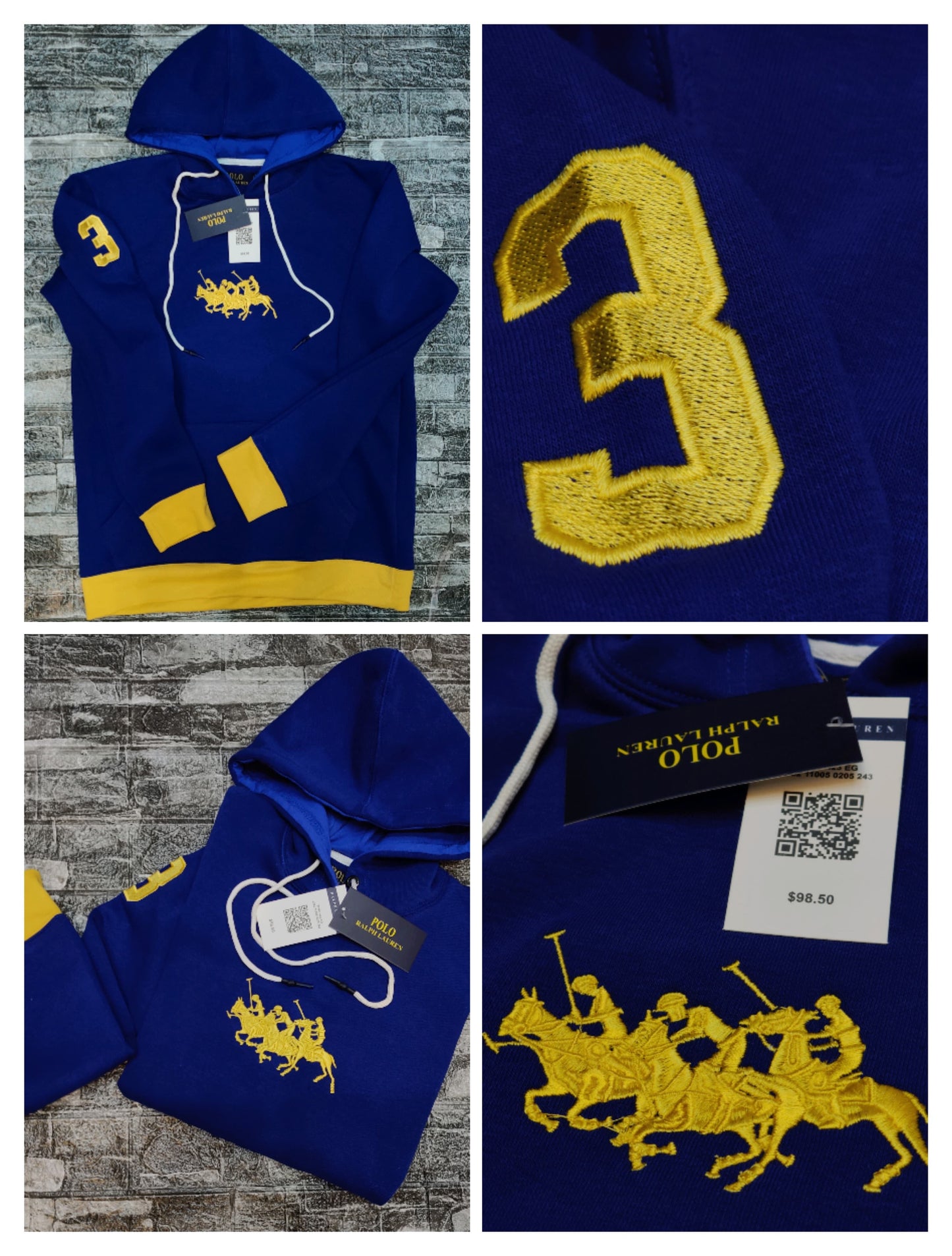 Polo Embroidered Pony Pullover - Royal Blue