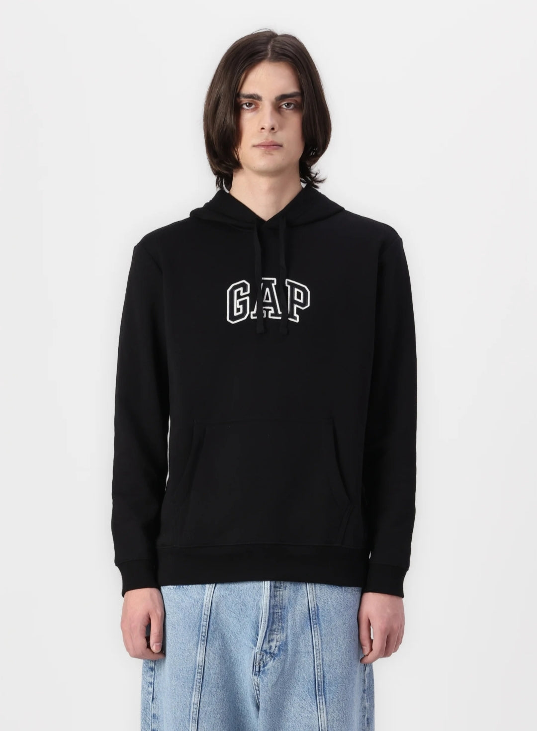 Gap Mid Logo Pullover Hoodie- Black