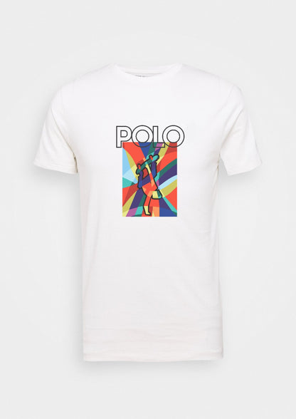 Polo Multi graphic Tee - White