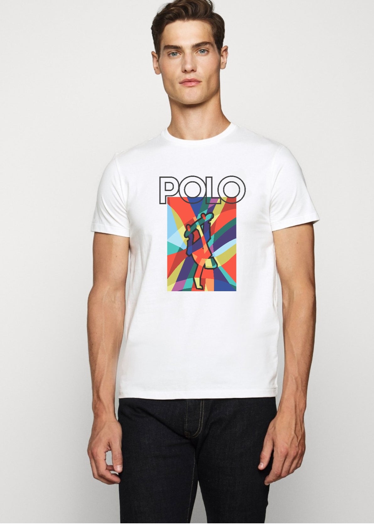 Polo Multi graphic Tee - White