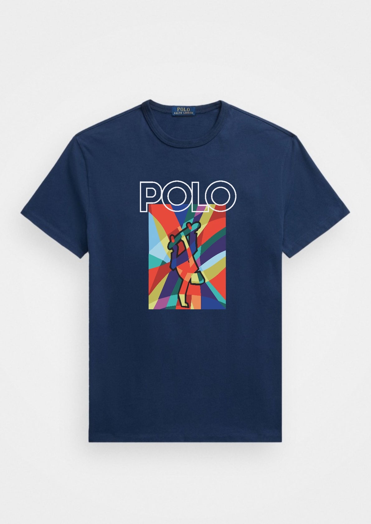 Polo Multi graphic Tee - Navy