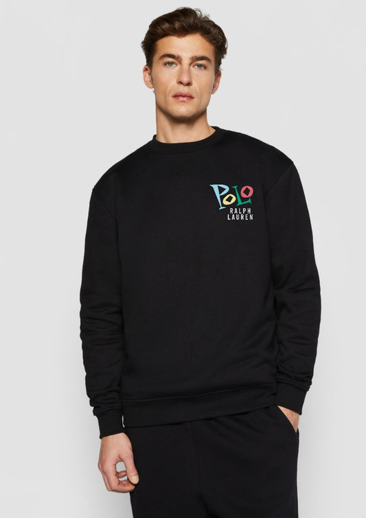 Polo Multicolor Logo Sweatshirt - Black