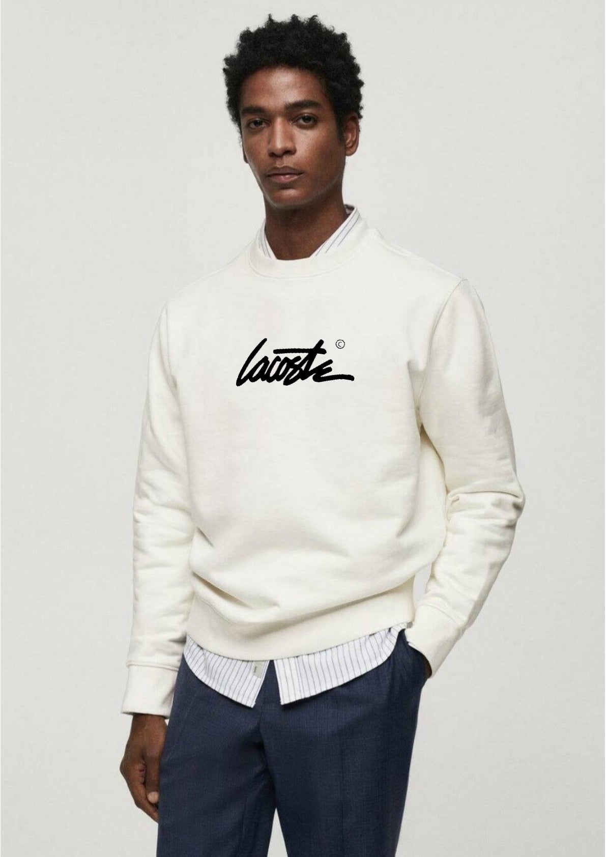 Lacoste Signature Sweatshirt - Cream White