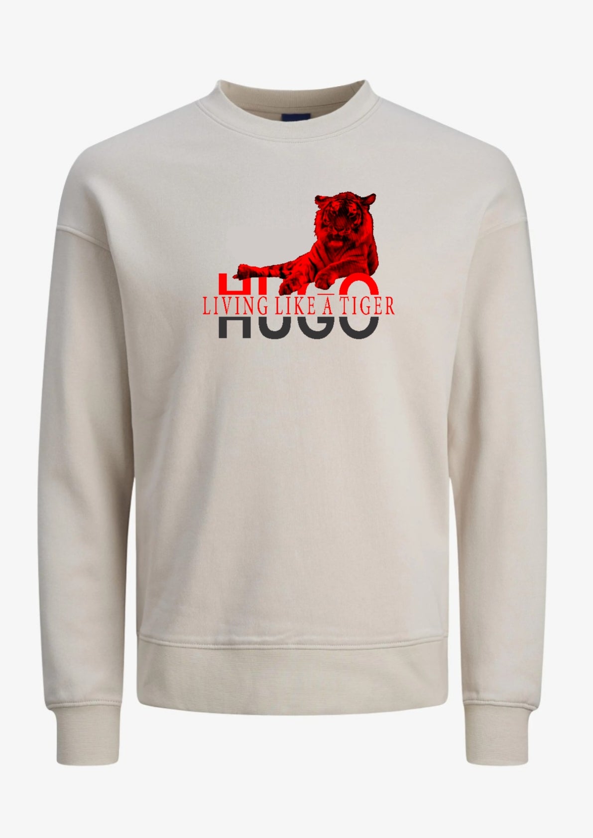 Hugo Lion Graphic Sweatshirt - Biege