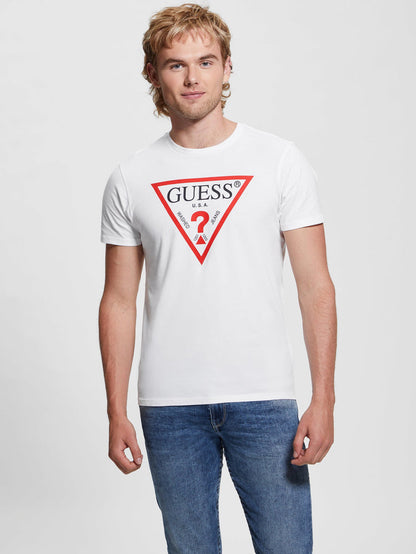 Guess Triangle Vintage Logo Tee - Black