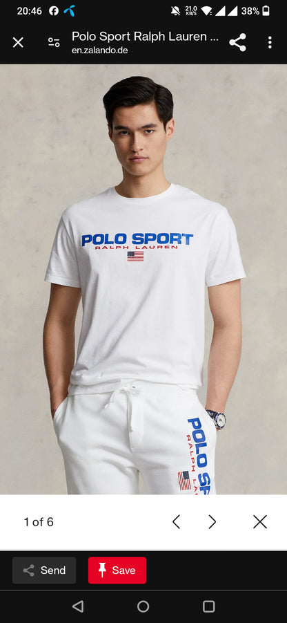 Polo Sports Logo Tee - White
