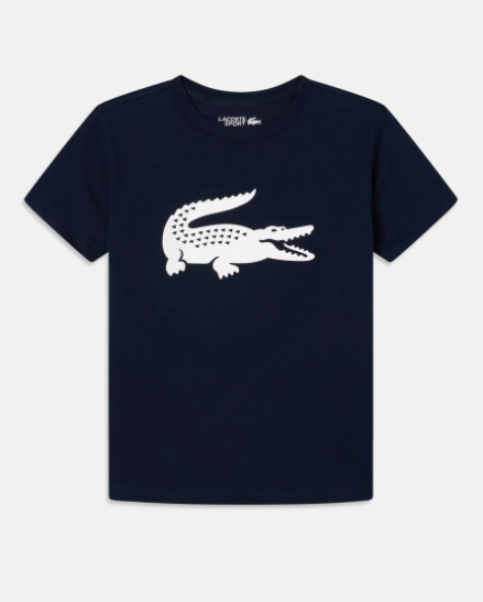 Lacoste Crocodile Printed Tee - Navy