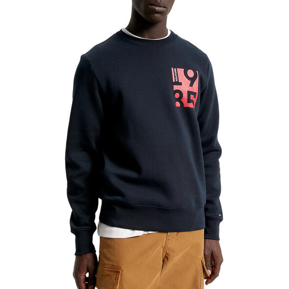 Tommy 1985 Box Sweatshirt - Navy Blue