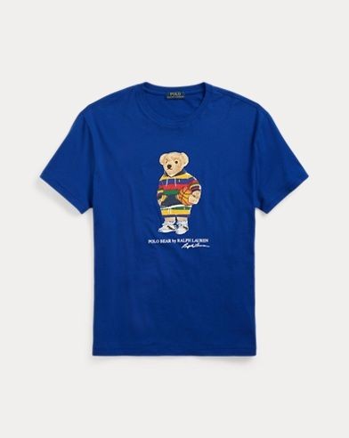 Boys Polo Colored Bear Shirt - Royal Blue