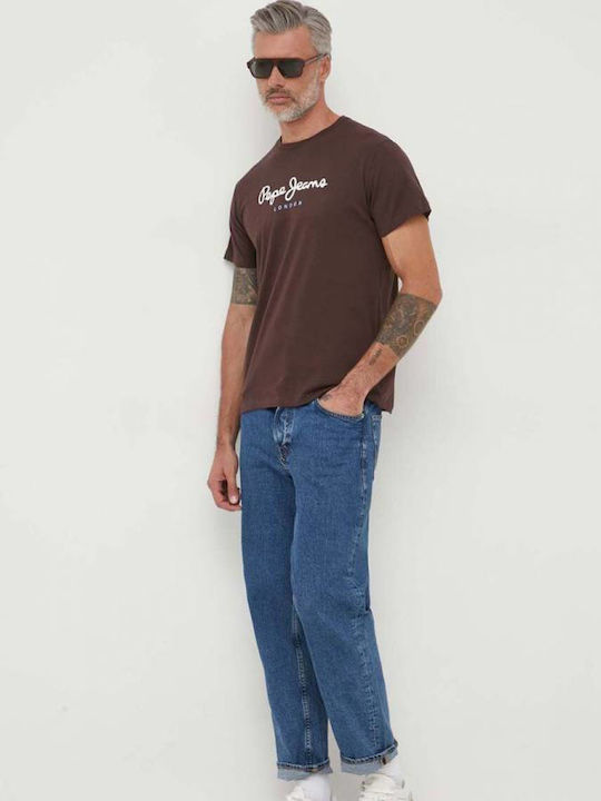 Pepe Jeans Signature Tee - Brown