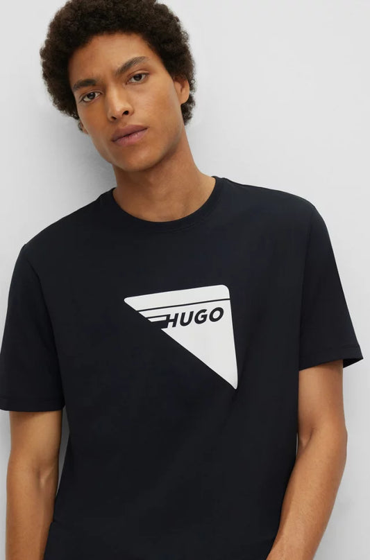 Hugo Tri Logo Tee- Black