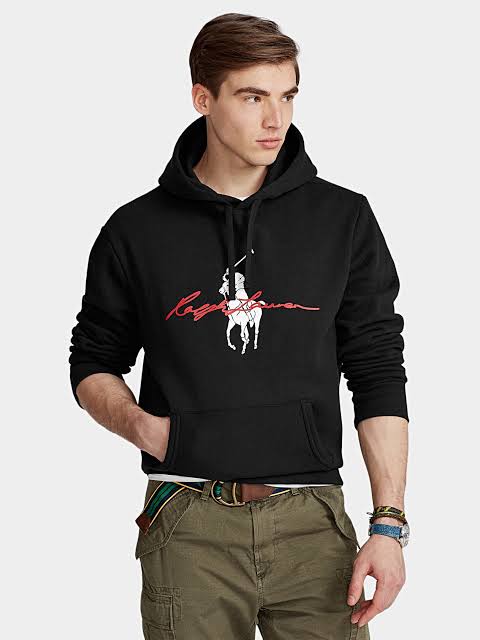 Polo Big Pony Hoodie - Black