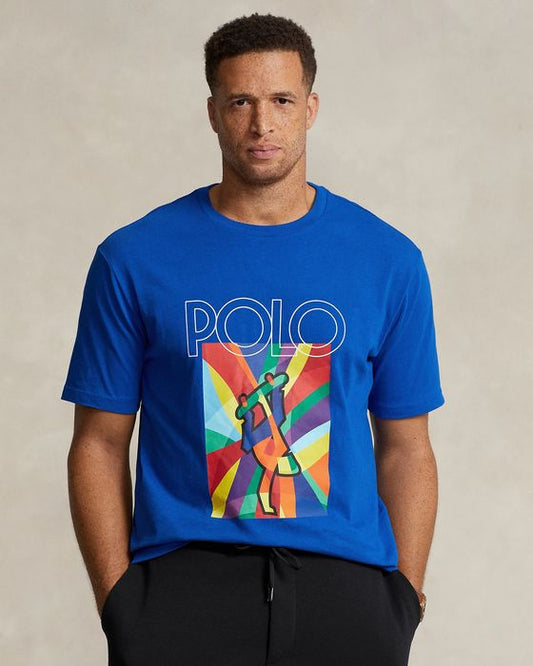 Polo Multi graphic Tee - Blue